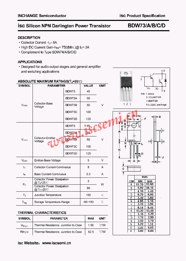 BDW73C_4720518.PDF Datasheet