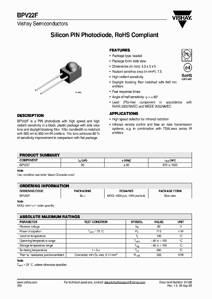 BPV22F_4366470.PDF Datasheet