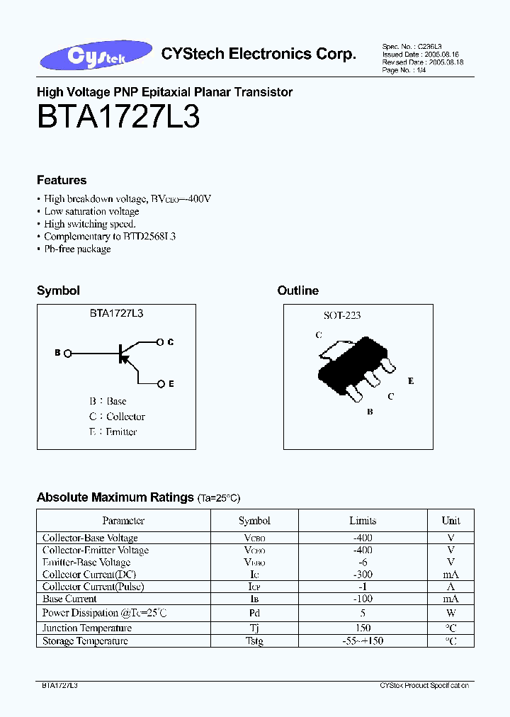 BTA1727L3_4701201.PDF Datasheet