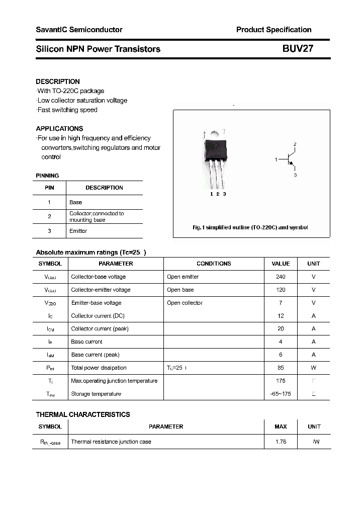 BUV27_4458999.PDF Datasheet