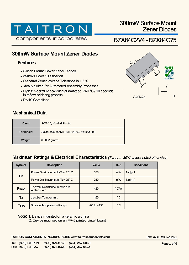 BZX84C10_4203526.PDF Datasheet