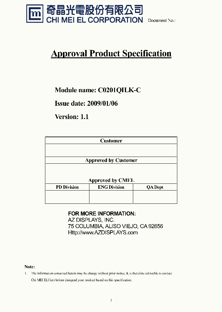 C0201QILK-C_4593066.PDF Datasheet
