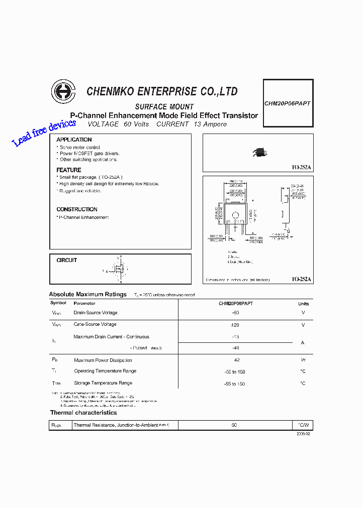 CHM20P06PAPT_4586196.PDF Datasheet