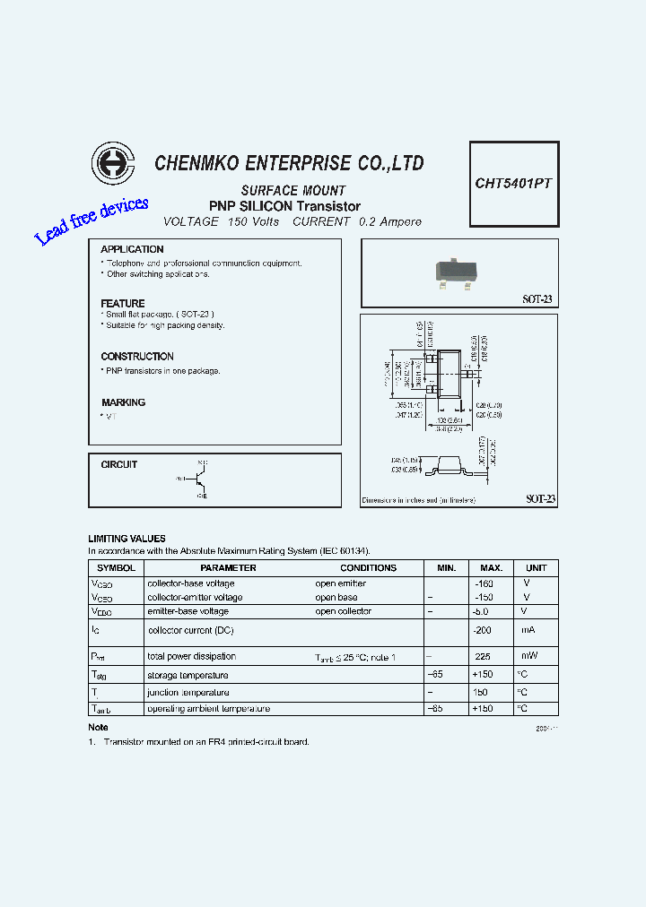 CHT5401PT_4448478.PDF Datasheet