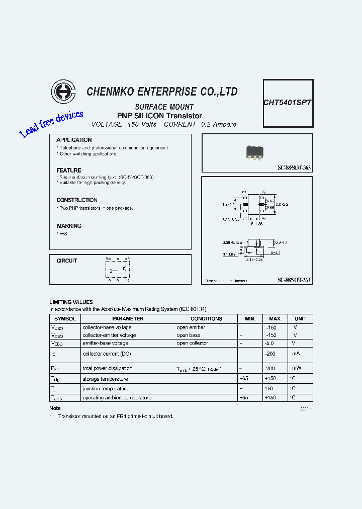 CHT5401SPT_4448479.PDF Datasheet