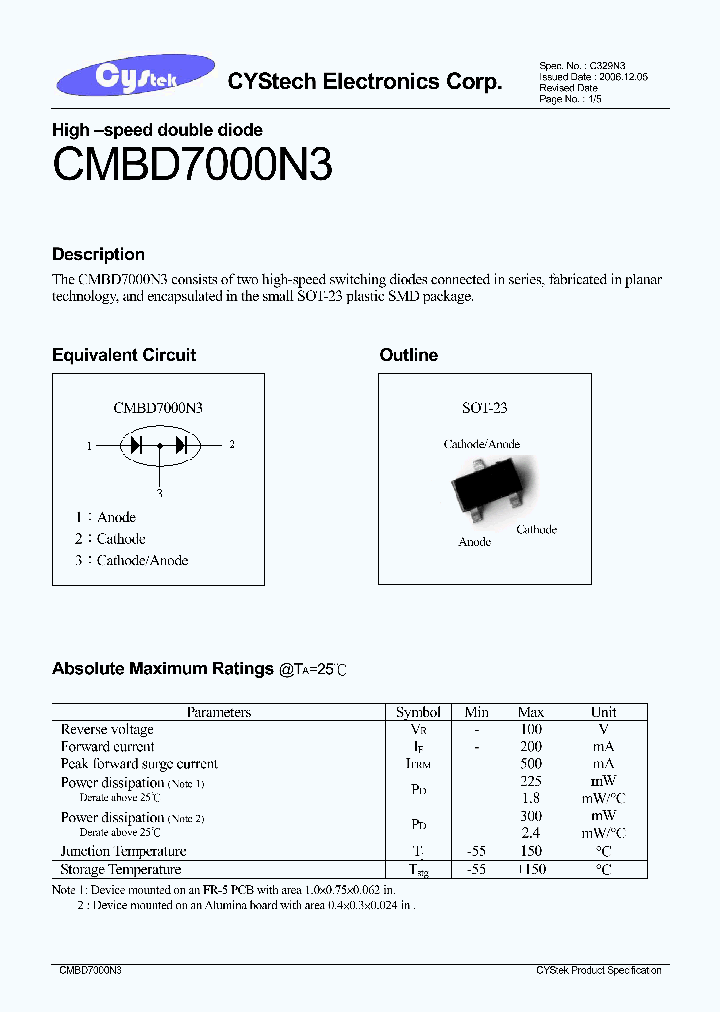 CMBD7000N3_4769691.PDF Datasheet