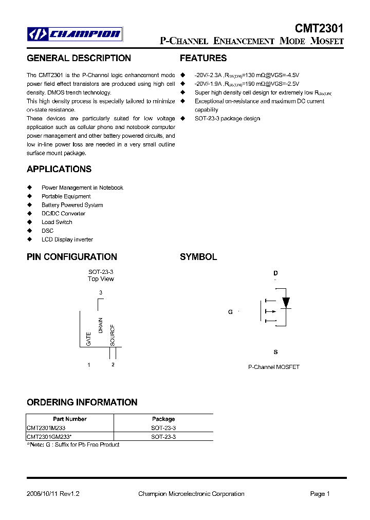 CMT2301_4599578.PDF Datasheet