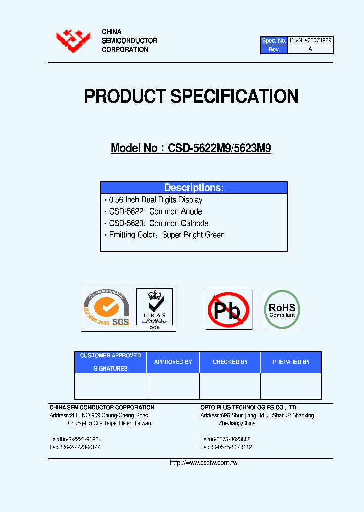 CSD-5622M9_4494258.PDF Datasheet