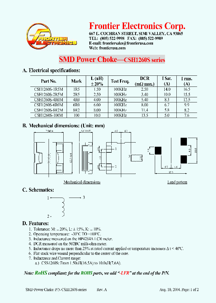 CSH1260S-100M_4289983.PDF Datasheet