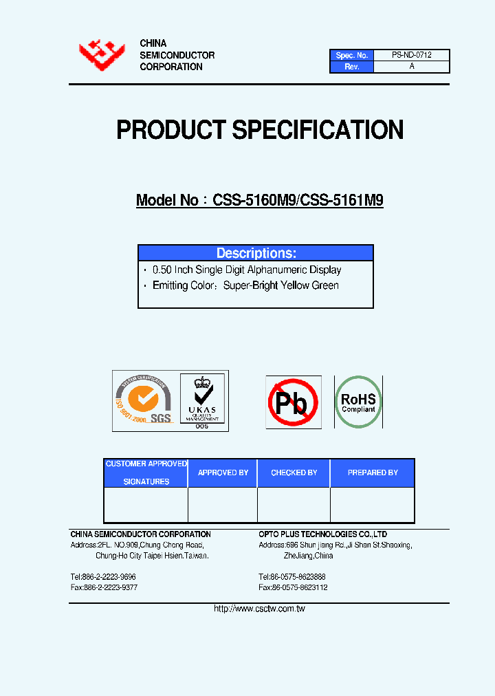 CSS-5160M9_4740851.PDF Datasheet