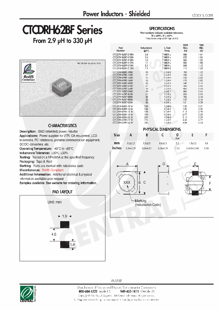 CTCDRH62BF_4471107.PDF Datasheet