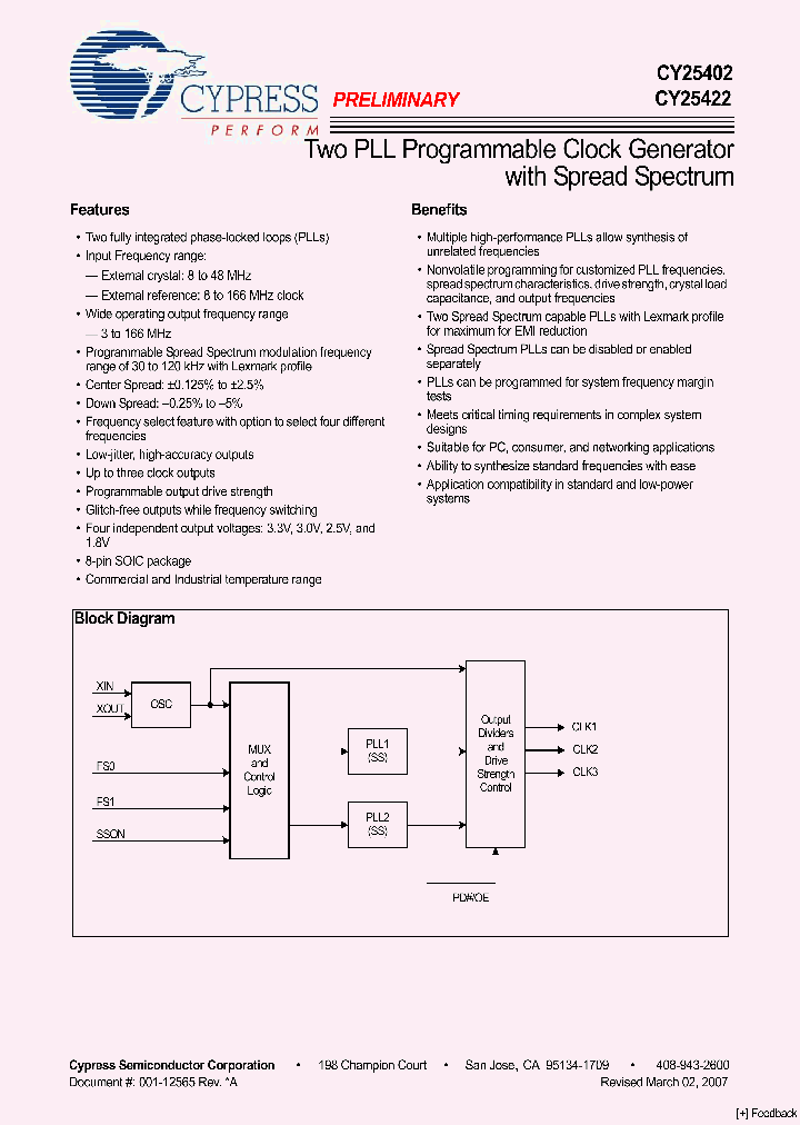 CY25402FSXC_4170961.PDF Datasheet