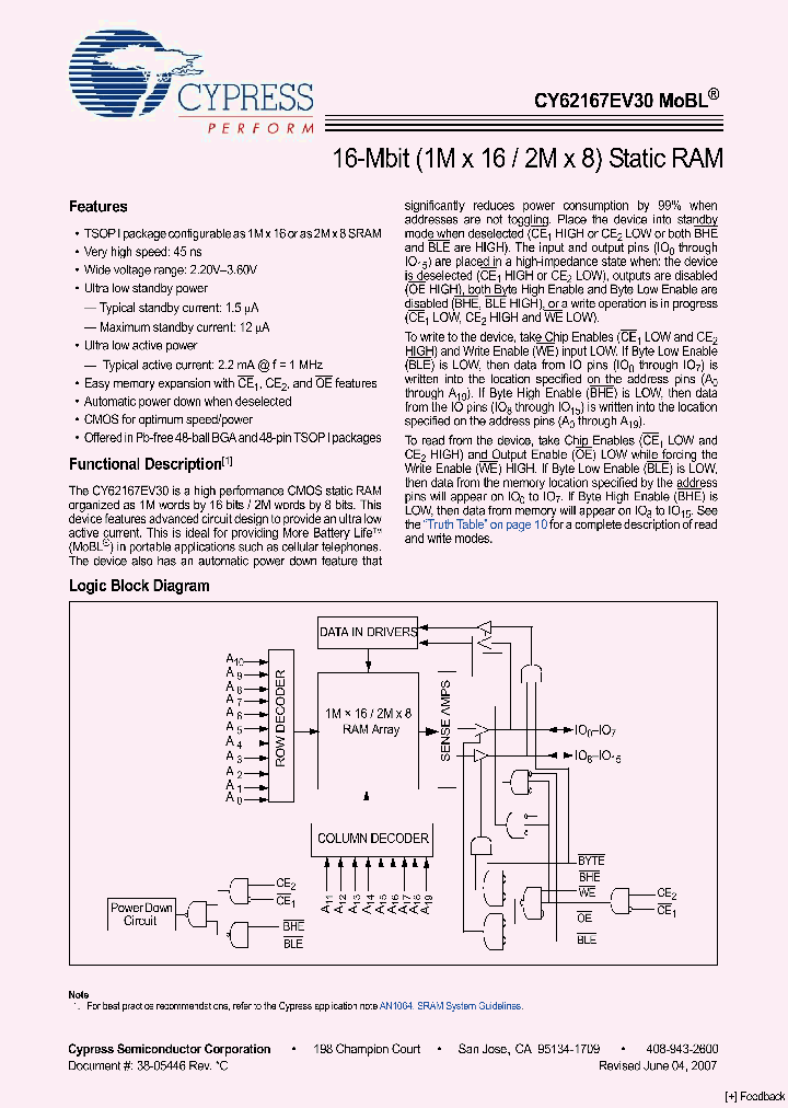 CY62167EV30LL-45BVXI_4341222.PDF Datasheet