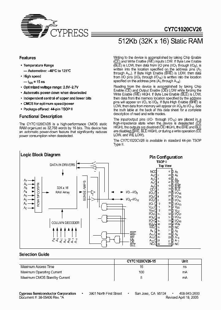 CY7C1020CV26_4776207.PDF Datasheet