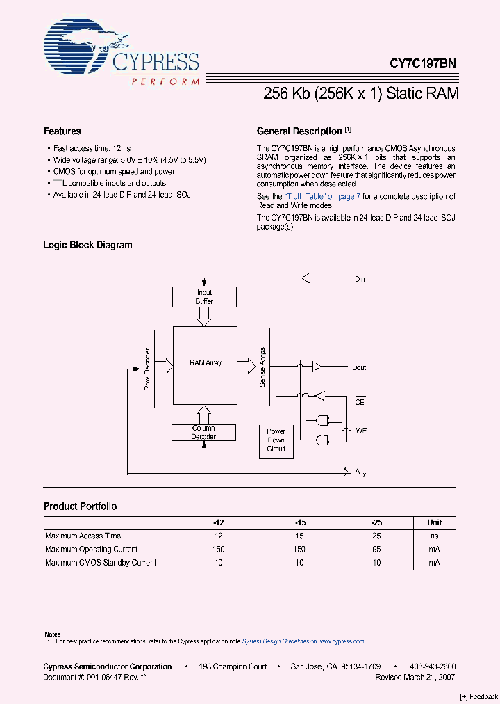 CY7C197BN-25PC_4252710.PDF Datasheet