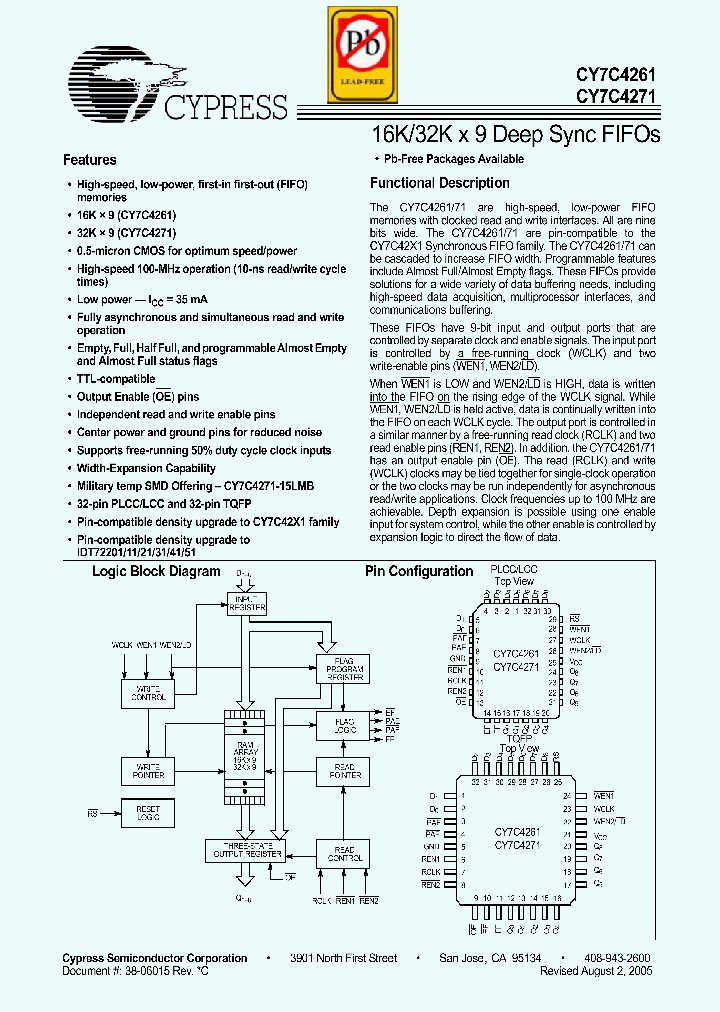 CY7C4261_4167269.PDF Datasheet