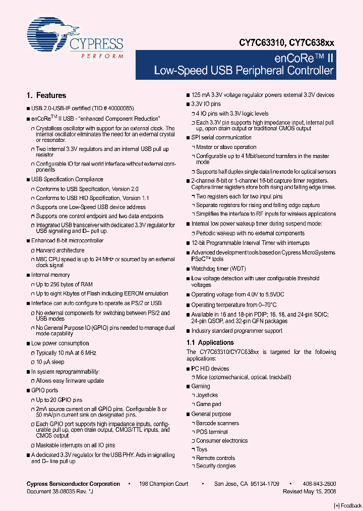 CY7C63833-LTXC_4264298.PDF Datasheet