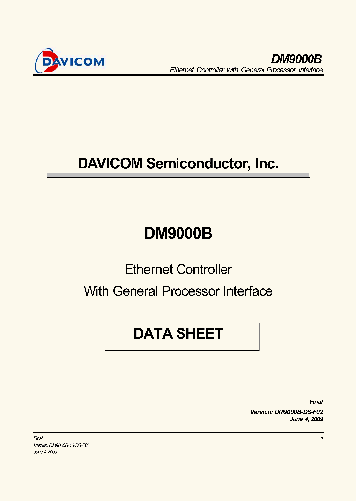 DM9000B_4522100.PDF Datasheet