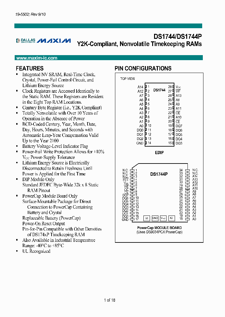 DS1744-70IND_4906257.PDF Datasheet