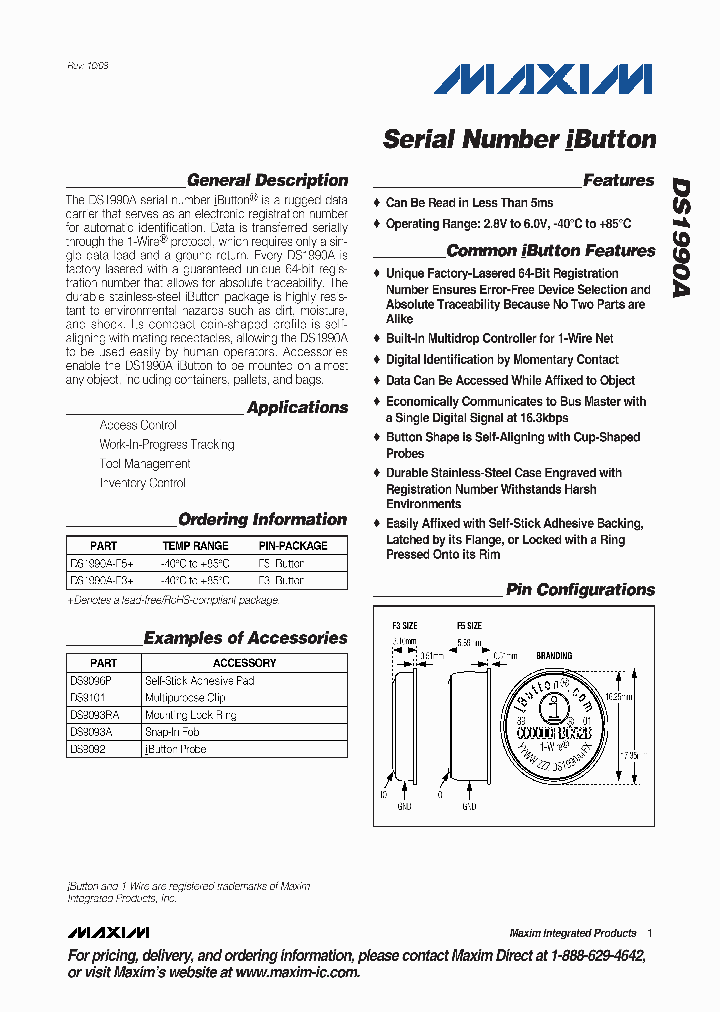 DS1990A_4322413.PDF Datasheet