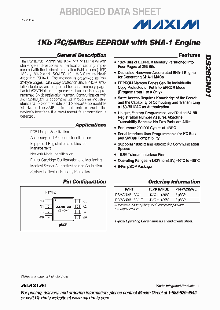 DS28CN010911_4725055.PDF Datasheet
