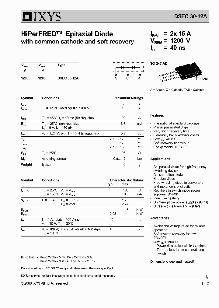 DSEC30-12A_4339997.PDF Datasheet