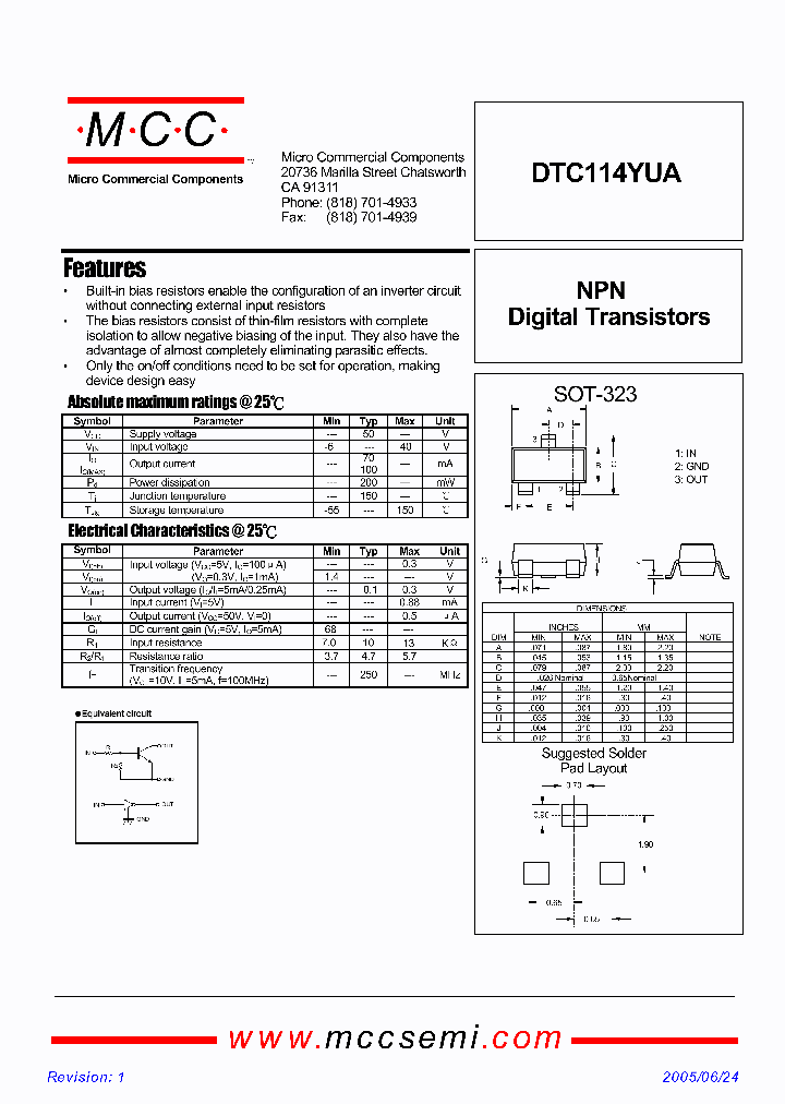 DTC114YUA_4347284.PDF Datasheet