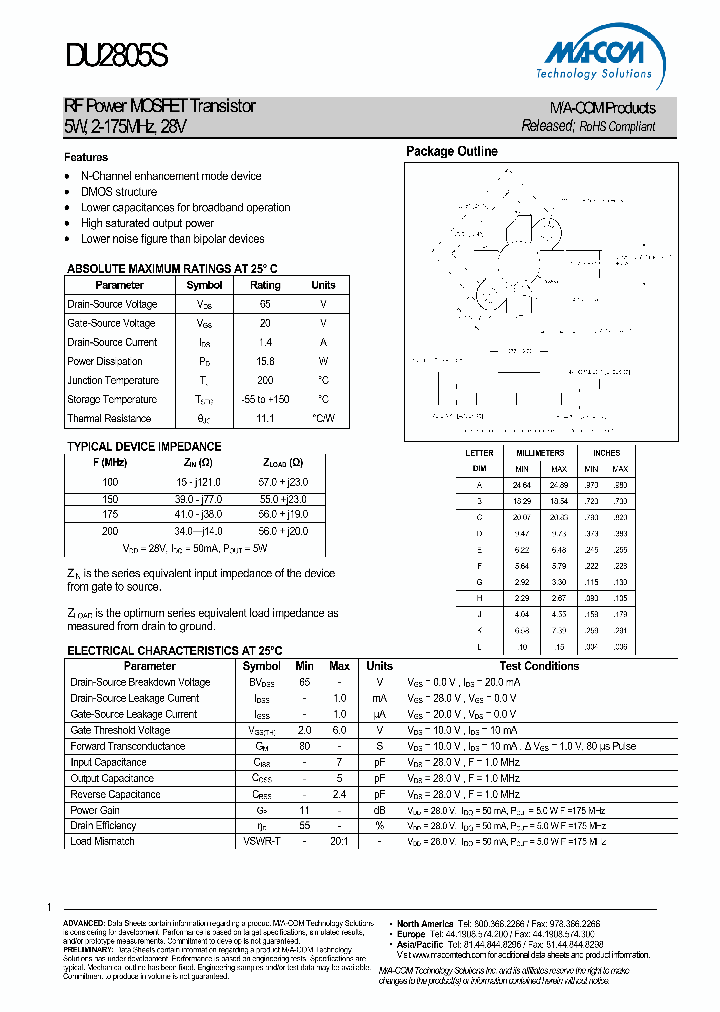 DU2805S_4520028.PDF Datasheet