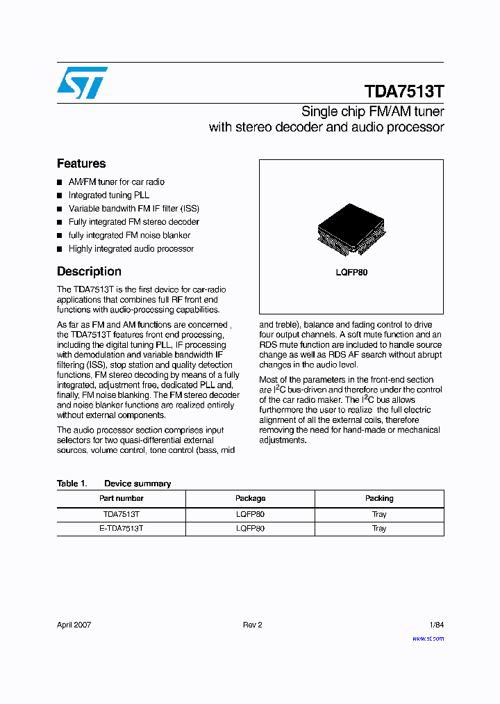 E-TDA7513T_4222522.PDF Datasheet