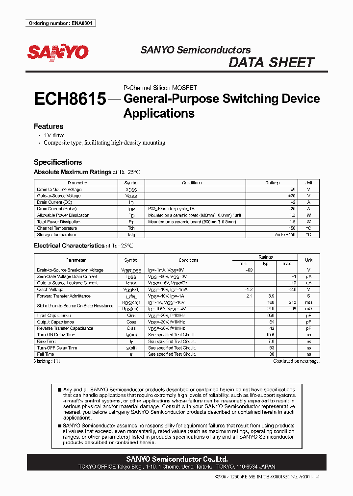 ECH8615_4788314.PDF Datasheet