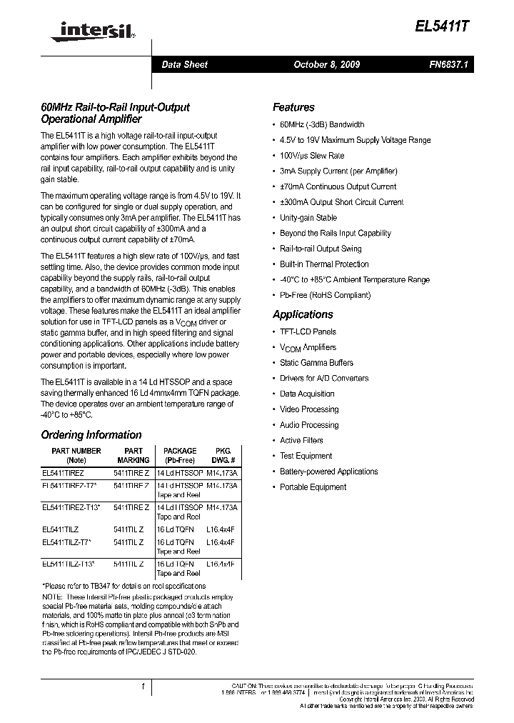 EL5411TIREZ_4846488.PDF Datasheet