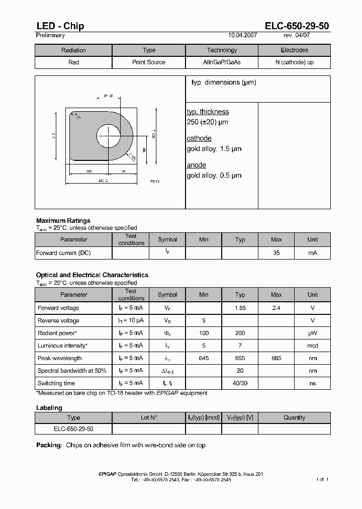 ELC-650-29-50_4687121.PDF Datasheet