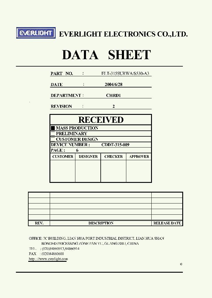 ELT-315SURWA_4337799.PDF Datasheet