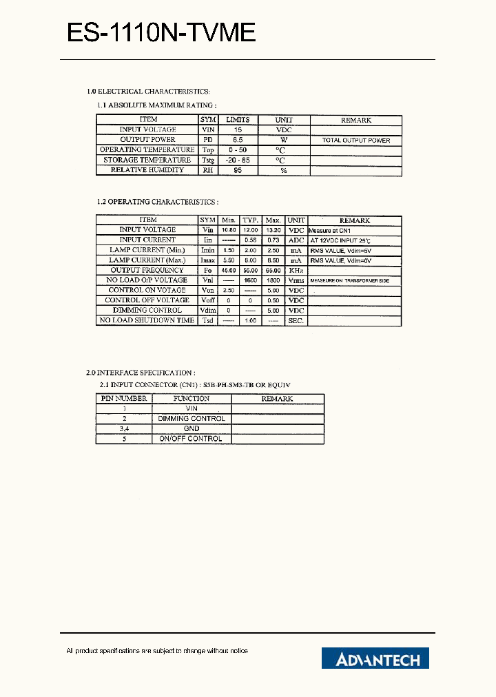 ES-1110N-TVME_4788970.PDF Datasheet