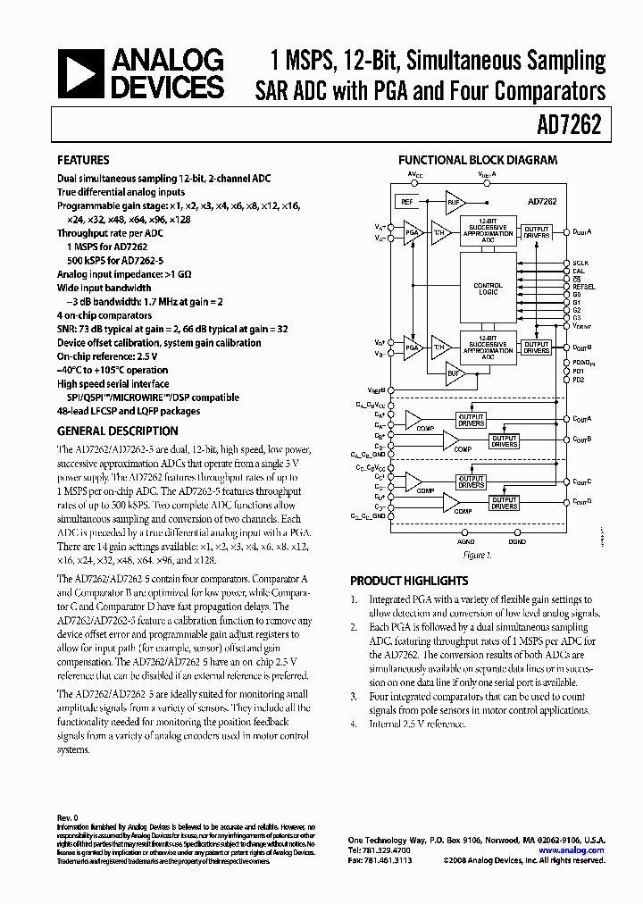 EVAL-AD7262EDZ_4205190.PDF Datasheet