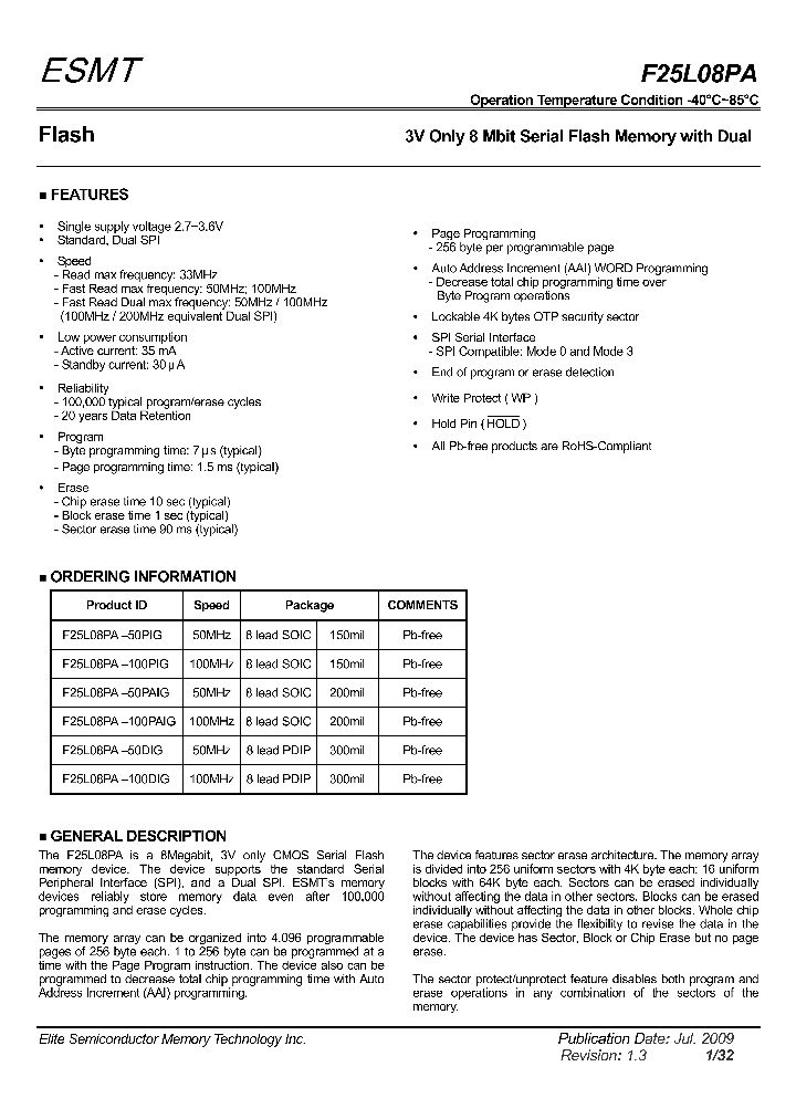 F25L08PA-50PAIG_4519420.PDF Datasheet