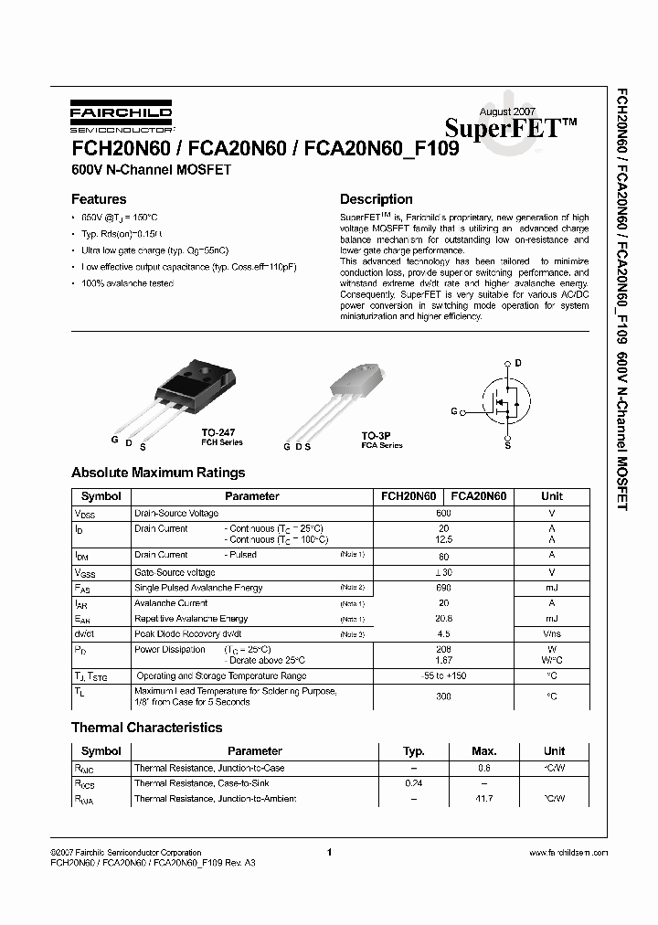 FCA20N60F109_4639351.PDF Datasheet