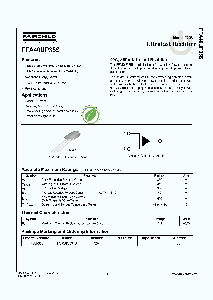 FFA40UP35S_4298467.PDF Datasheet