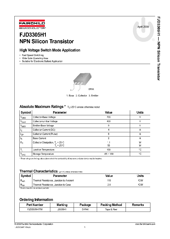 FJD3305H1TM_4473741.PDF Datasheet