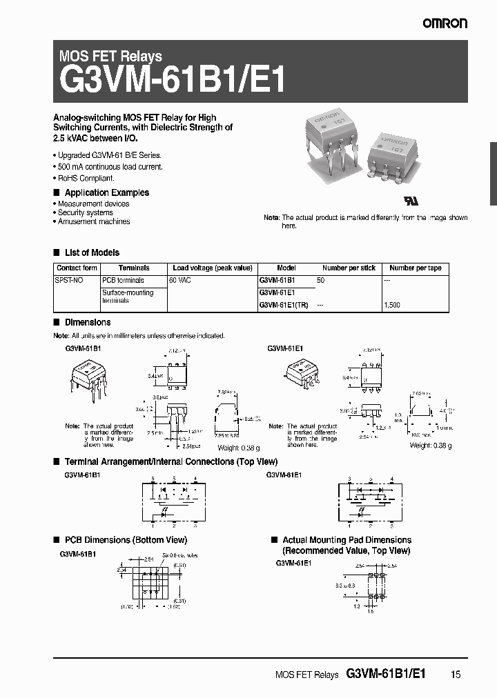 G3VM-61E1TR_4664304.PDF Datasheet