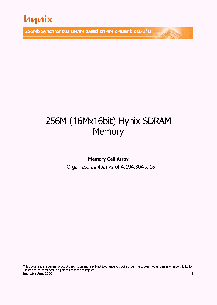 H57V2562GFR-60C_4541890.PDF Datasheet