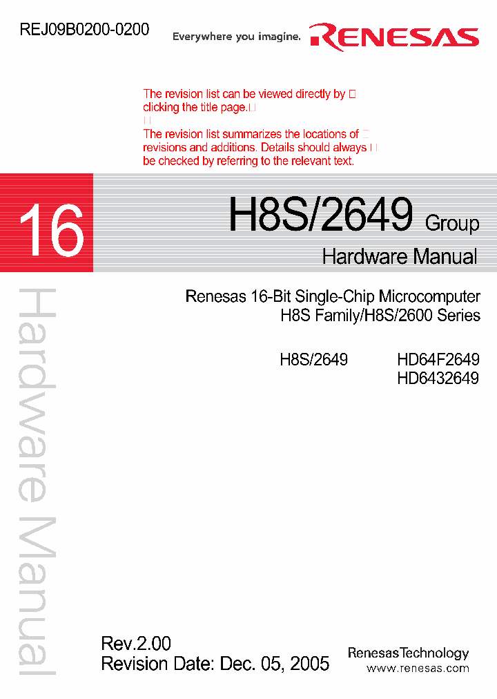 H8S2649_4492155.PDF Datasheet