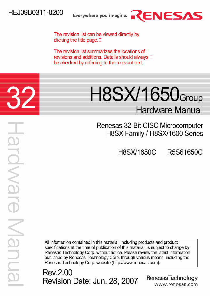 H8SX1650_4741944.PDF Datasheet