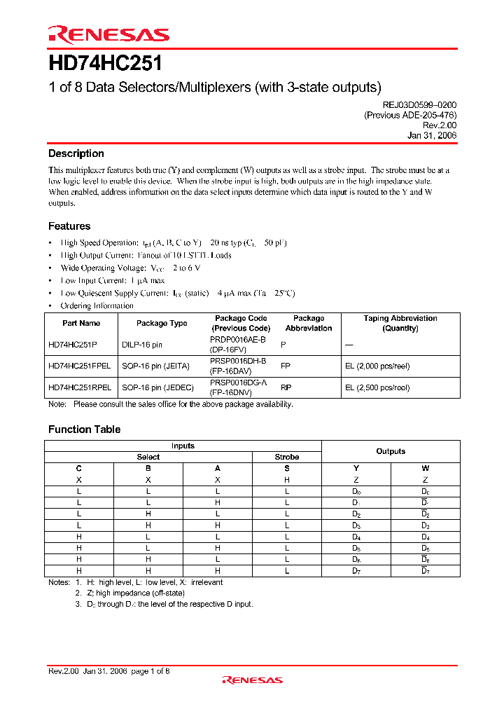 HD74HC251FPEL_4297844.PDF Datasheet