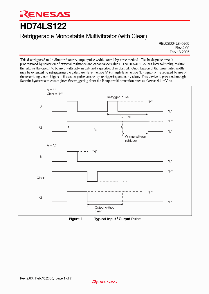 HD74LS122_4334632.PDF Datasheet