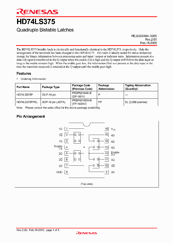 HD74LS375_4328638.PDF Datasheet