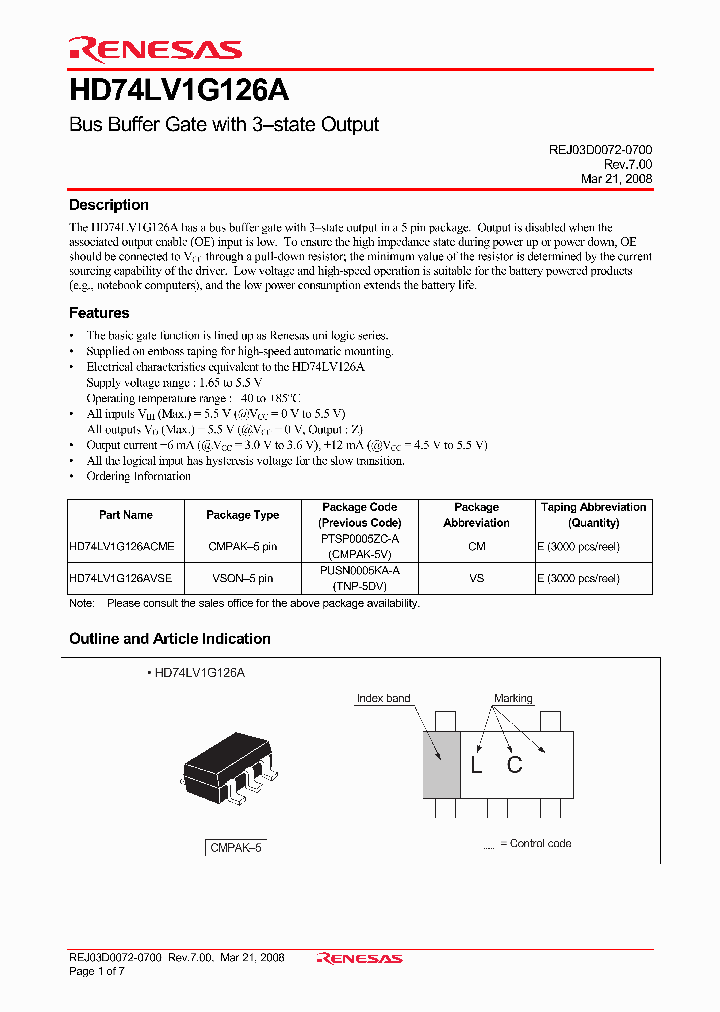 HD74LV1G126A08_4780308.PDF Datasheet