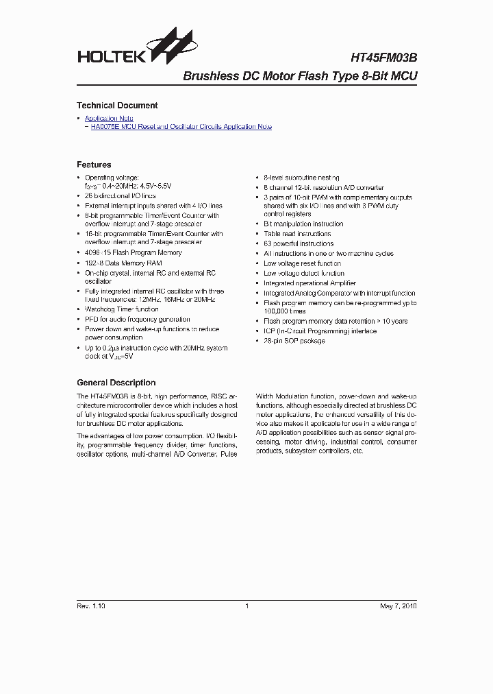 HT45FM03B10_4649618.PDF Datasheet