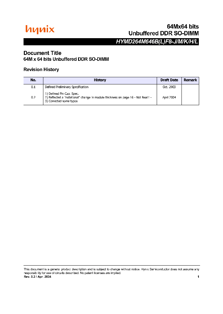 HYMD264M646BLF8-H_4529449.PDF Datasheet