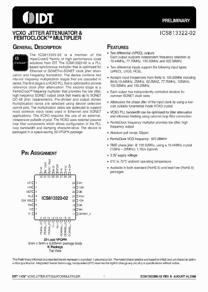 ICS813322-02_4671798.PDF Datasheet